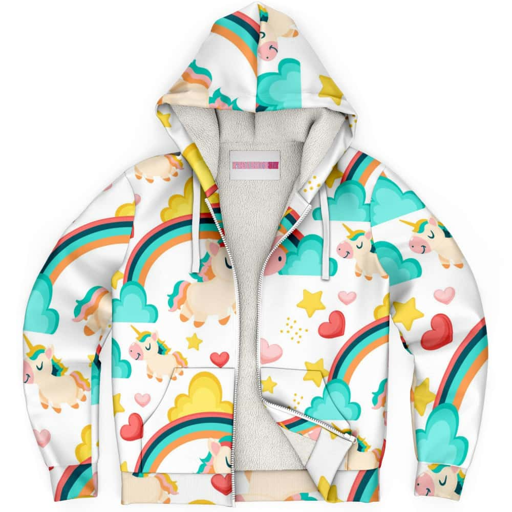 Unicorns and Rainbows Microfleece Zip Hoodie - $94.99 Free