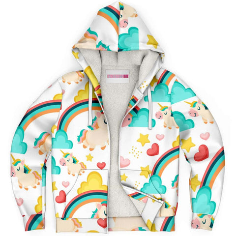 Unicorns and Rainbows Microfleece Zip Hoodie - $94.99 Free