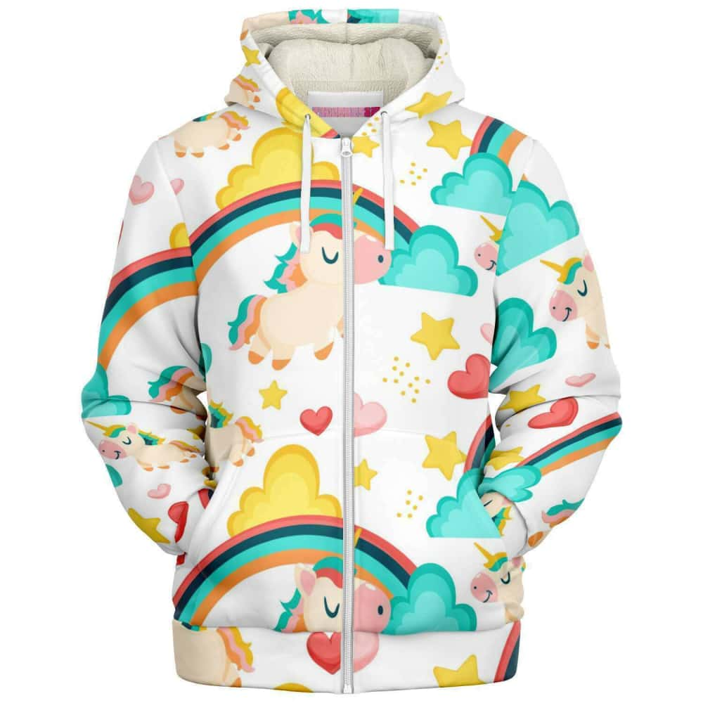 Unicorns and Rainbows Microfleece Zip Hoodie - $94.99 Free