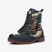 Vintage American Flag Vegan Leather Boots