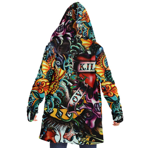 Vintage Tattoo Microfleece Cloak