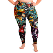 Vintage Tattoo Plus Size Leggings