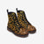 Yellow and Orange Leopard Print Vegan Leather Boots